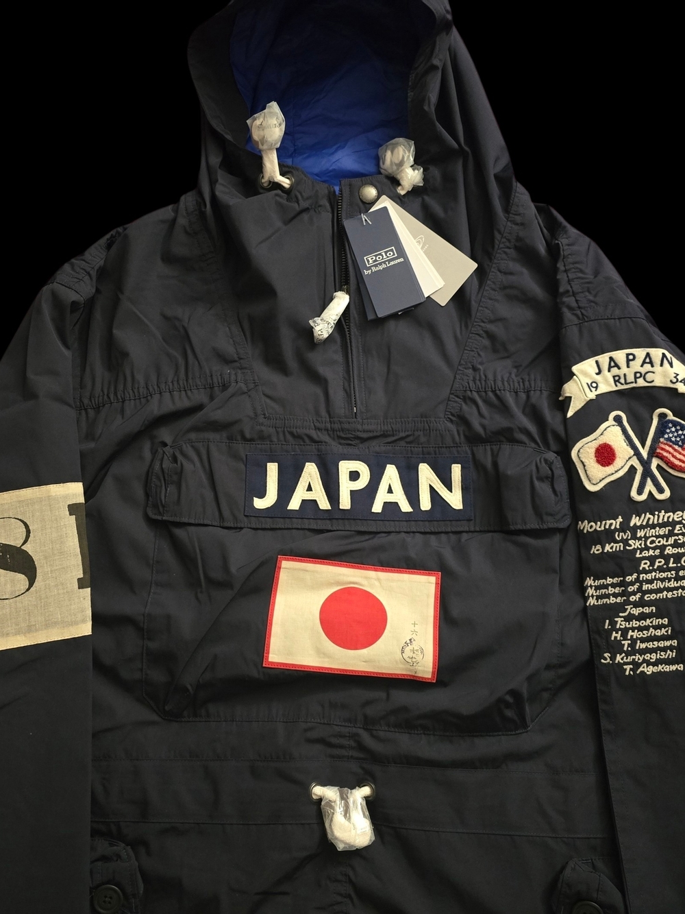 Polo by Ralph Lauren Navy Japanorak Graphic Windbreaker Anorak Xxl